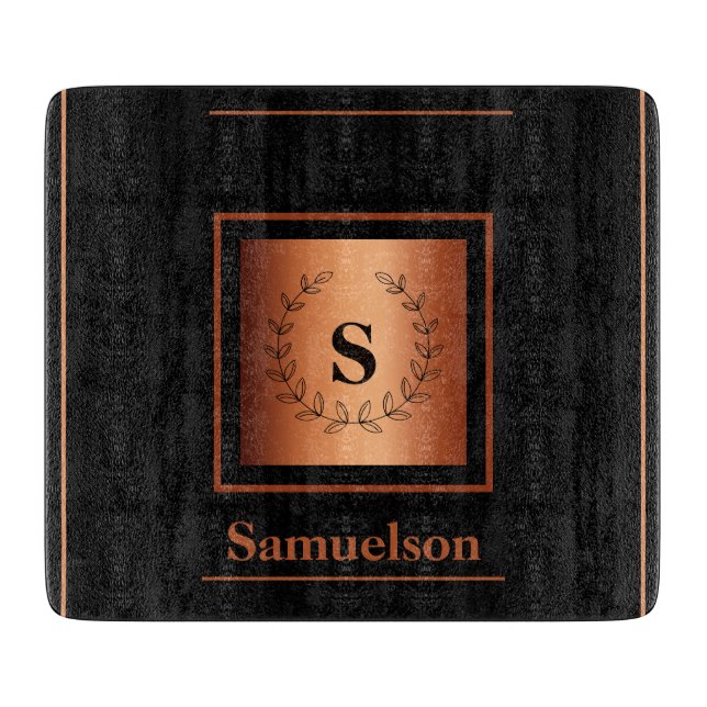 Personalized Copper-Embellished Cutting Board (Front)