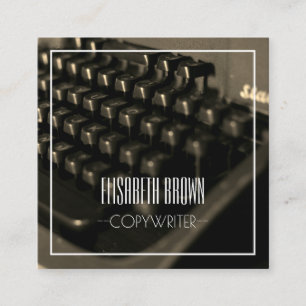Personalized Copywriter Typewriter Business Card