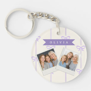 Personalized Coquette Bow Name Girly Aesthetic Keychain