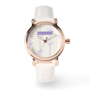 Personalized Coquette Bow Name Girly Aesthetic Watch