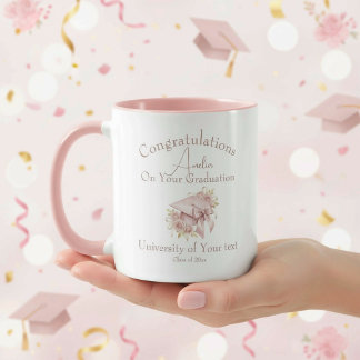 Personalized Coquette girly graduation cap Mug