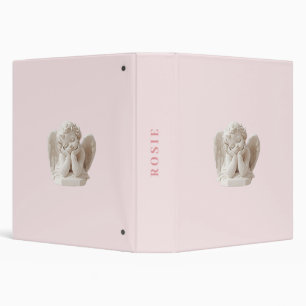 Personalized Coquette Sleeping Angel Sculpture Binder
