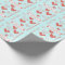 Personalized Coral Aqua Hearts Holiday Paper