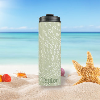Personalized | Coral Reef Shell Print Thermal Tumbler