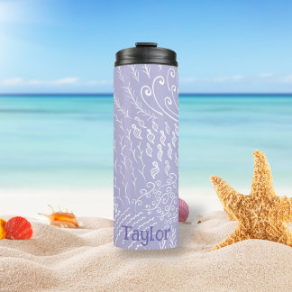 Personalized | Coral Reef Shell Print Thermal Tumbler