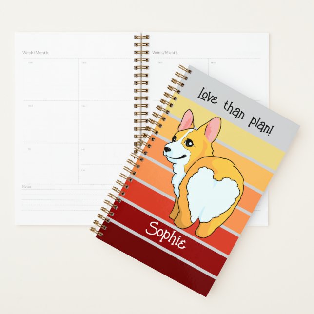 Personalized Corgi Journal -Planner Planner (Display)