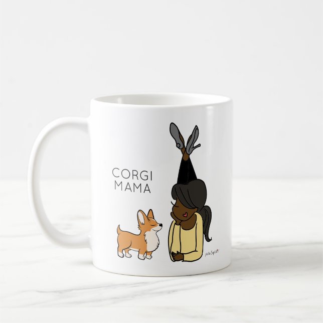 Personalized Corgi Mama Coffee Mug (Left)