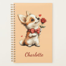 Personalized Corgi Planner with Custom Name