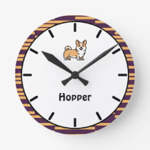  Personalized Corgi Puppy Dog Wall Clock