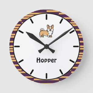  Personalized Corgi Puppy Dog Wall Clock