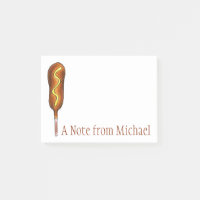 Personalized Corn Dog Corndog w/ Mustard Post Its