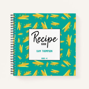 Personalized Corn On The Cob Recipe Cookbook Notebook