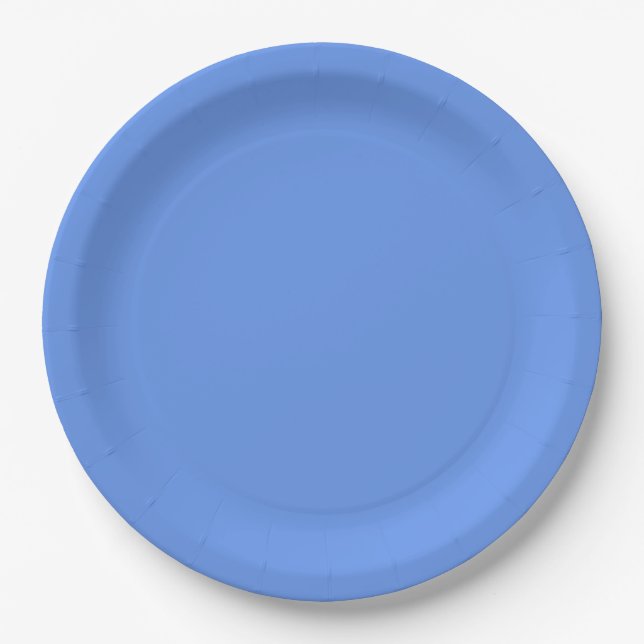 Personalized Cornflower 9" Round Paper Plate (Front)