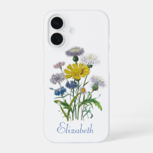Personalized Cornflowers iPhone 16 Case