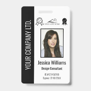 Personalized Corporate Certified Employee Black ID Badge