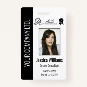 Personalized Corporate Certified Employee Black ID Badge