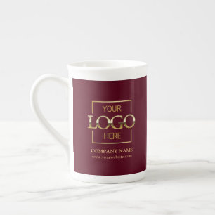 Personalized Corporate Company Logo Employee Gift Bone China Mug