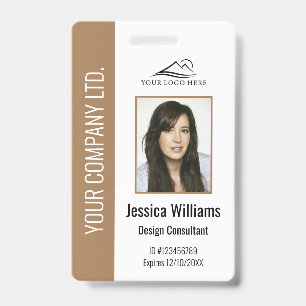 Personalized Corporate Employee Brown ID Badge