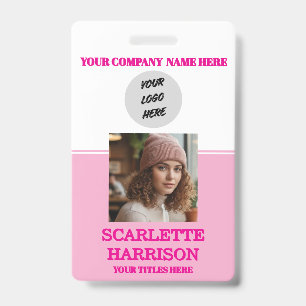 Personalized Corporate Employee Business lo clip Badge