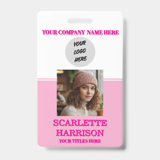Personalized Corporate Employee Business lo clip Badge