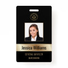Personalized Corporate Employee Gold Black ID