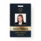 Personalized Corporate Employee Gold Blue ID