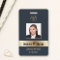 Personalized Corporate Employee Gold Blue ID