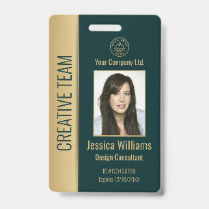 Personalized Corporate Employee Green ID Badge