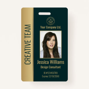 Personalized Corporate Employee Green ID Badge