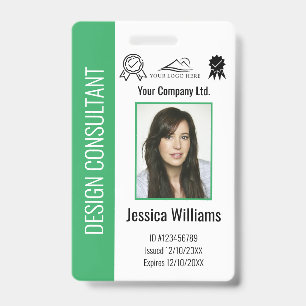 Personalized Corporate Employee Green ID  Badge