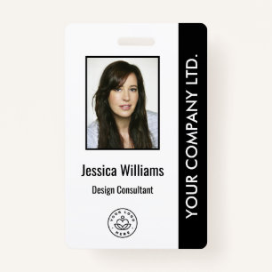 Personalized Corporate Employee ID Badge Black
