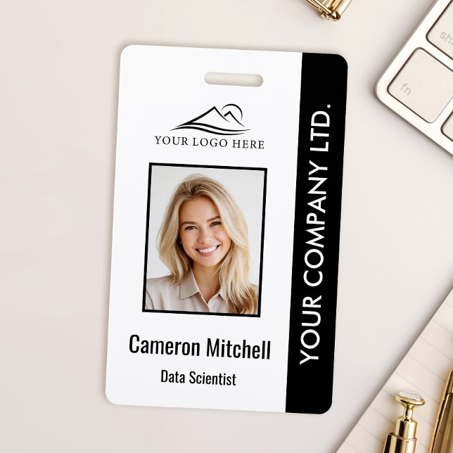 Personalized Corporate Employee ID Badge Black (Creator Uploaded)