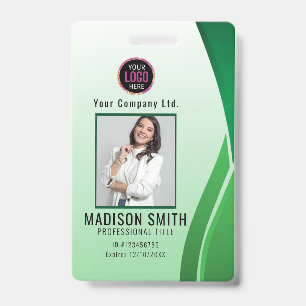 Personalized Corporate Employee ID Badge Blue