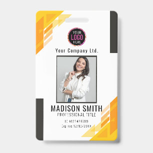 Personalized Corporate Employee ID Badge Blue