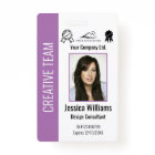 Personalized Corporate Employee ID Badge Purple