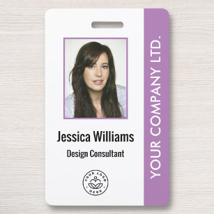 Personalized Corporate Employee ID Badge Purple