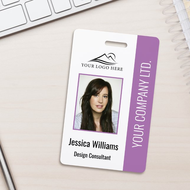 Personalized Corporate Employee ID Badge Purple (Creator Uploaded)