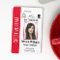 Personalized Corporate Employee ID Badge Red