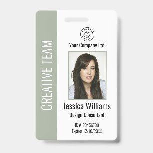 Personalized Corporate Employee ID Badge Sage