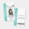 Personalized Corporate Employee ID Badge Teal