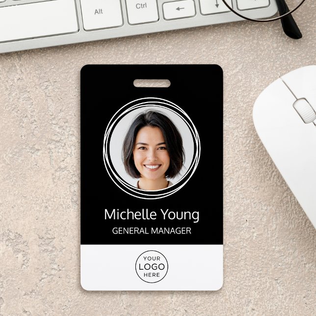 Personalized Corporate Employee ID Black Badge (Creator Uploaded)