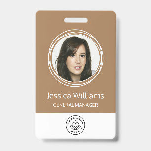 Personalized Corporate Employee ID Brown Badge