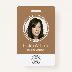 Personalized Corporate Employee ID Brown Badge