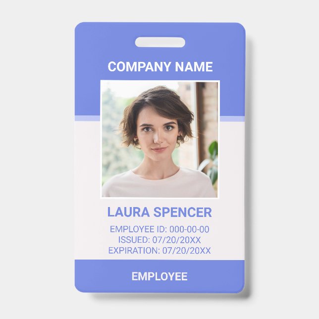 Personalized Corporate Employee Photo ID Badge (Front)