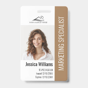 Personalized Corporate Employee Staff Brown ID Badge