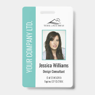 Personalized Corporate Employee Teal ID Badge