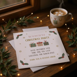 Personalized Corporate Holiday Christmas Party Invitation