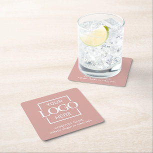 Personalized Corporate Logo Branded Promotional Square Paper Coaster