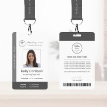 Personalized Corporate Modern Employee ID barcode
