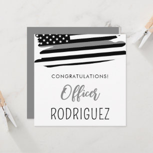 Personalized Corrections Academy Graduation Modern Card